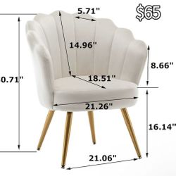 😀 Home Velvet Accent Chair Living Room Chairs Modern Armchair Upholstered Chair with Wing Side and Metal Legs for Home Kitchen Office Bistro Cafe