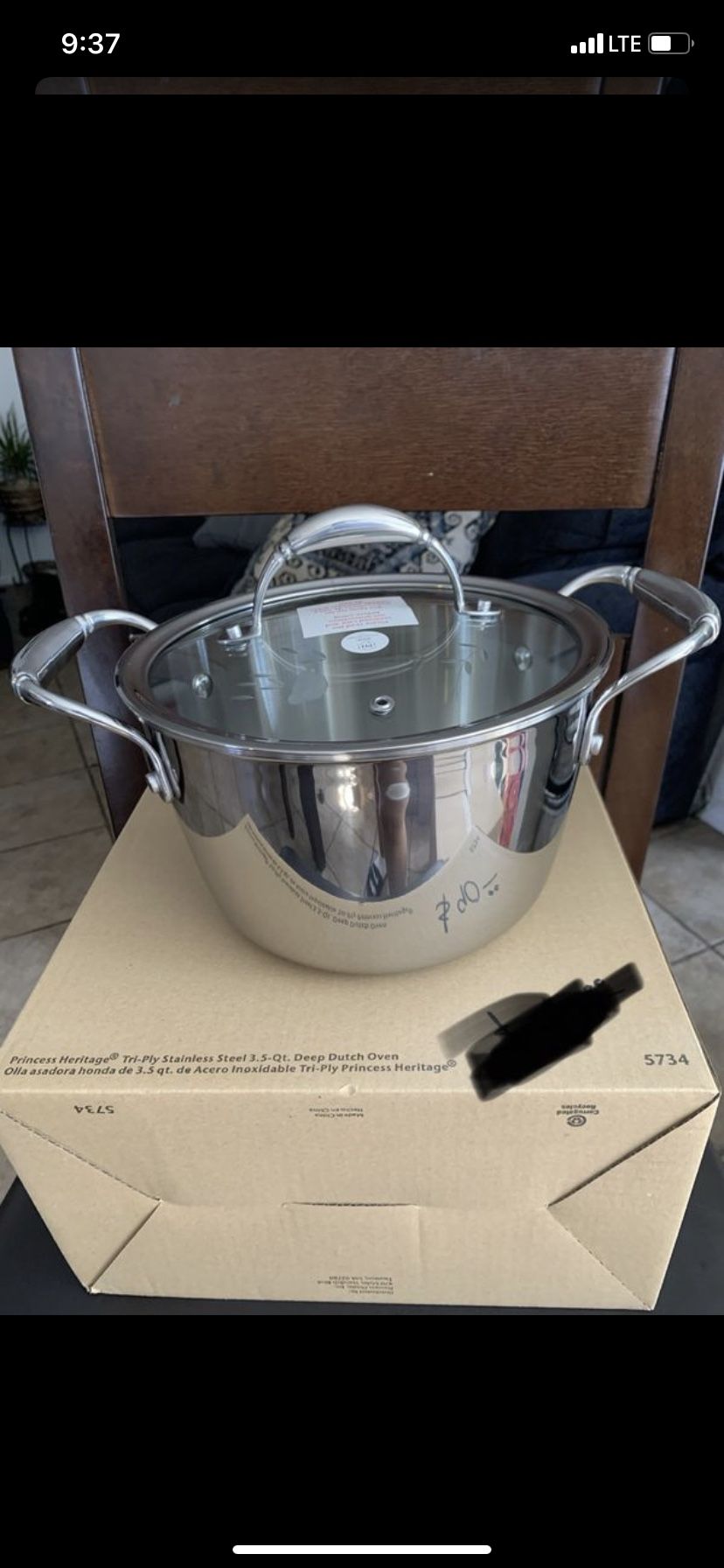 OLLA Tri-Ply 3.5 QT Princess House 🌹nueva