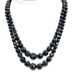 Antique Laguna Black Beaded Necklace