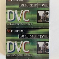 Fujifilm DVC Mini DV Digital Video Cassette Tapes - 60 Min - Factory Sealed (Pack of 2)