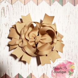 Khaki uniform boutique bow