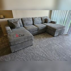 Corduroy Living Room Sectional Sofa // Limited Time Offer