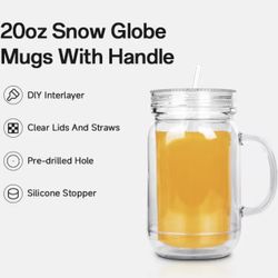 20 Oz Acrylic Snoglobe Mugs 