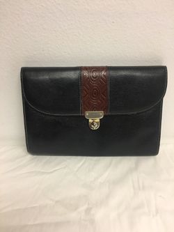 Vintage leather clutch