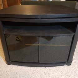 Small Black TV Stand (h: 24”, w: 31”, d: 20”)