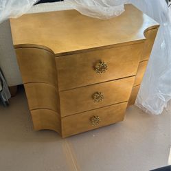 2 Gold End Table - Pair