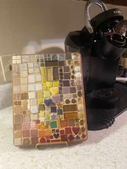 Colorstory mosaic on wood
