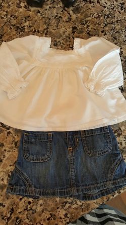 White & Jean Girls Outfit