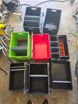 Huge SIDIO Crate Modular Storage Set + Lids, Dividers & Caster Wheels