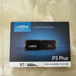 Crucial P3 Plus PCIe Gen4 NVMe 1TB SSD, Up to 5,000MB/s Read