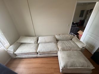 Modern style cloud style couch/sectional with ottoman