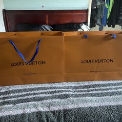Louis Vuitton Orange Shopping Totes 