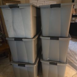 6 ($20/ea OR $100/6) Sterilite 45 Gallon Wheeled Storage Totes w/ Lids – Moving / Garage Storage Bins