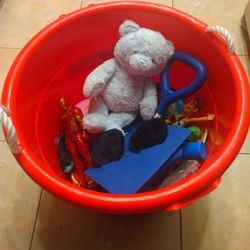 Big Bucket Of Toys!!! Free With Any Purchase 