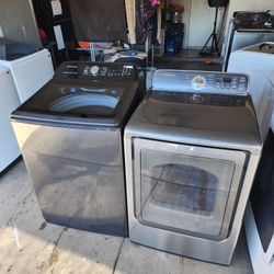 Samsung Stainless Steel Washer And Electric Dryer Large Capacity 