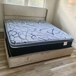 King Size Mattress 14” Inches Thick Pillow Top. New From Factory. Available All Size. Same Day Delivery