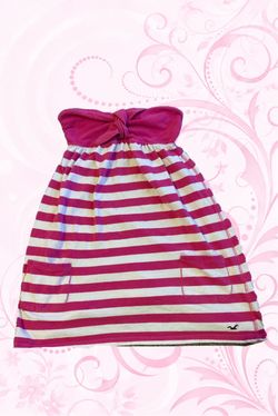 Super rare hollister babydoll pink striped dress