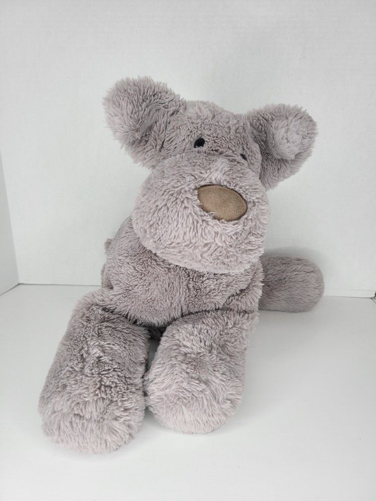 Jellycat Plush Large Huggady Dog Stuffed Animal Gray Super Soft 16"