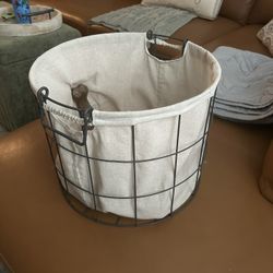 Lined Industrial Storage Basket $10