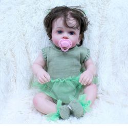 Brandnew 22in Reborn Baby Dolls (Cloth-Green Knit)