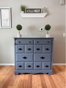 ✨🩶Gorgeous solid oak chest of drawers🩶✨