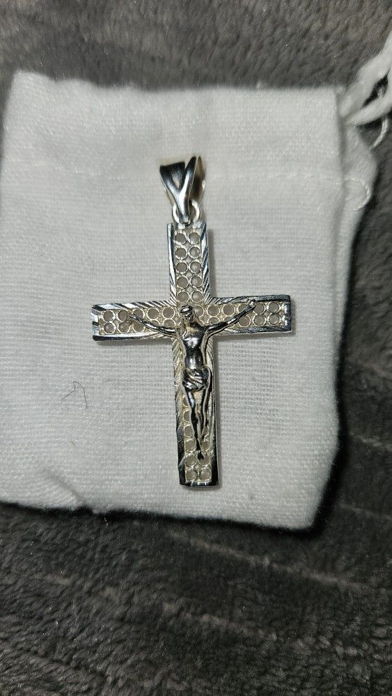 Diamond Cut Cross Pendant