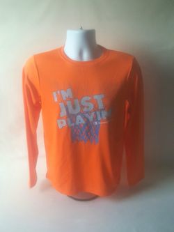 Champion Boys Orange long-sleeve graphic shirt Size XL