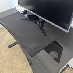 Glass Top Adjustable Standing Desk 