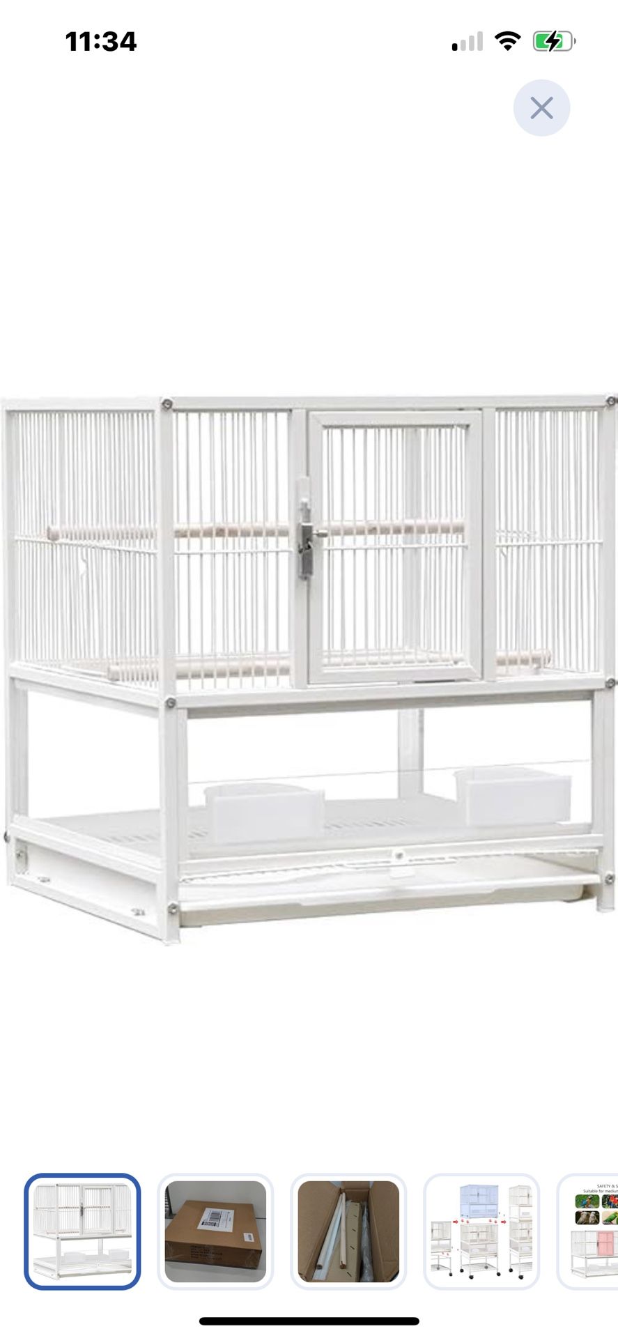 “New”Wrought Iron 30” Parakeet/Bird Cage “Make Offer”W/rolling Stand(Breeding Flight)retail$129