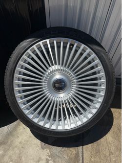 24ā Dolce Trento Wheels Silver Rims Fit Escalade Yukon Silverado Tahoe 6x139.7