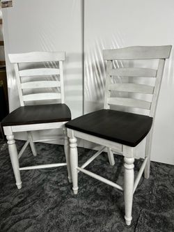 Farmhouse Style Dining Chairs – Set of 2 – Solid Wood
