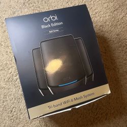 NETGEAR Orbi Tri-Band WiFi 6 Mesh System 860 (RBK863SB) Black Edition