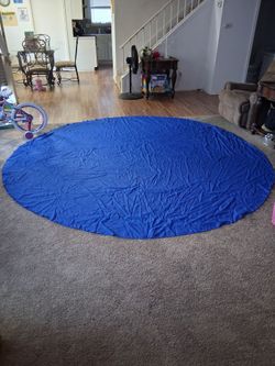 Large Round Blue fabric Cover p3