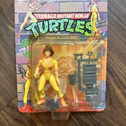 Factory Sealed Unpunched Vintage Original 1990 Playmates TMNT April O’Neil Action Figure