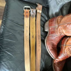 cowboy boots and belts all together for 300$