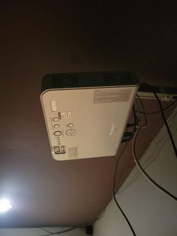 Panasonic projector, wall mount, and screen