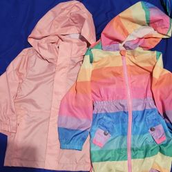 Girls Rain Jacket Size 4/5 (Two)