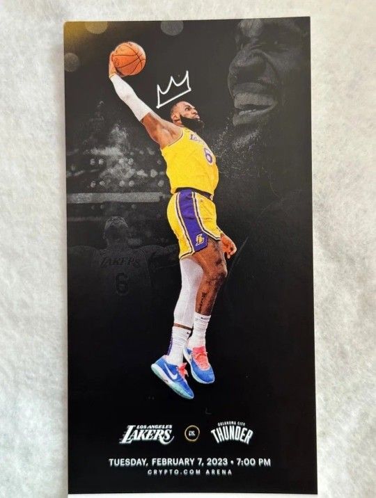 LA Lakers Lebron James Commemorative Tickets All Time Scoring RecordPlus Bonus