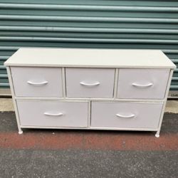 5 Drawer Fabric Dresser / de tela de 5 cajones