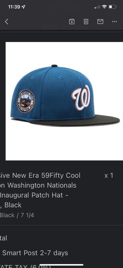 Exclusive New Era 59Fifty Cool Fashion Washington Nationals 2008 Inaugural Patch Hat - Indigo, Black