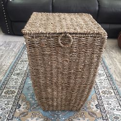 Tall Woven Storage Basket Hamper