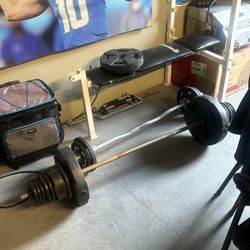Weight Bench & weights 100 OBO 