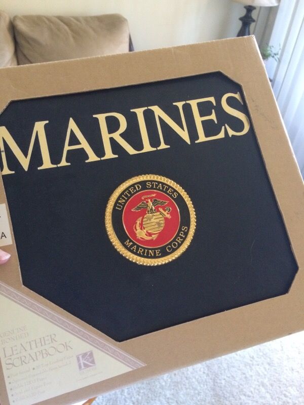 Marine Corps leather scrapbook