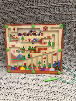 Wooden kids magnetic activity toy