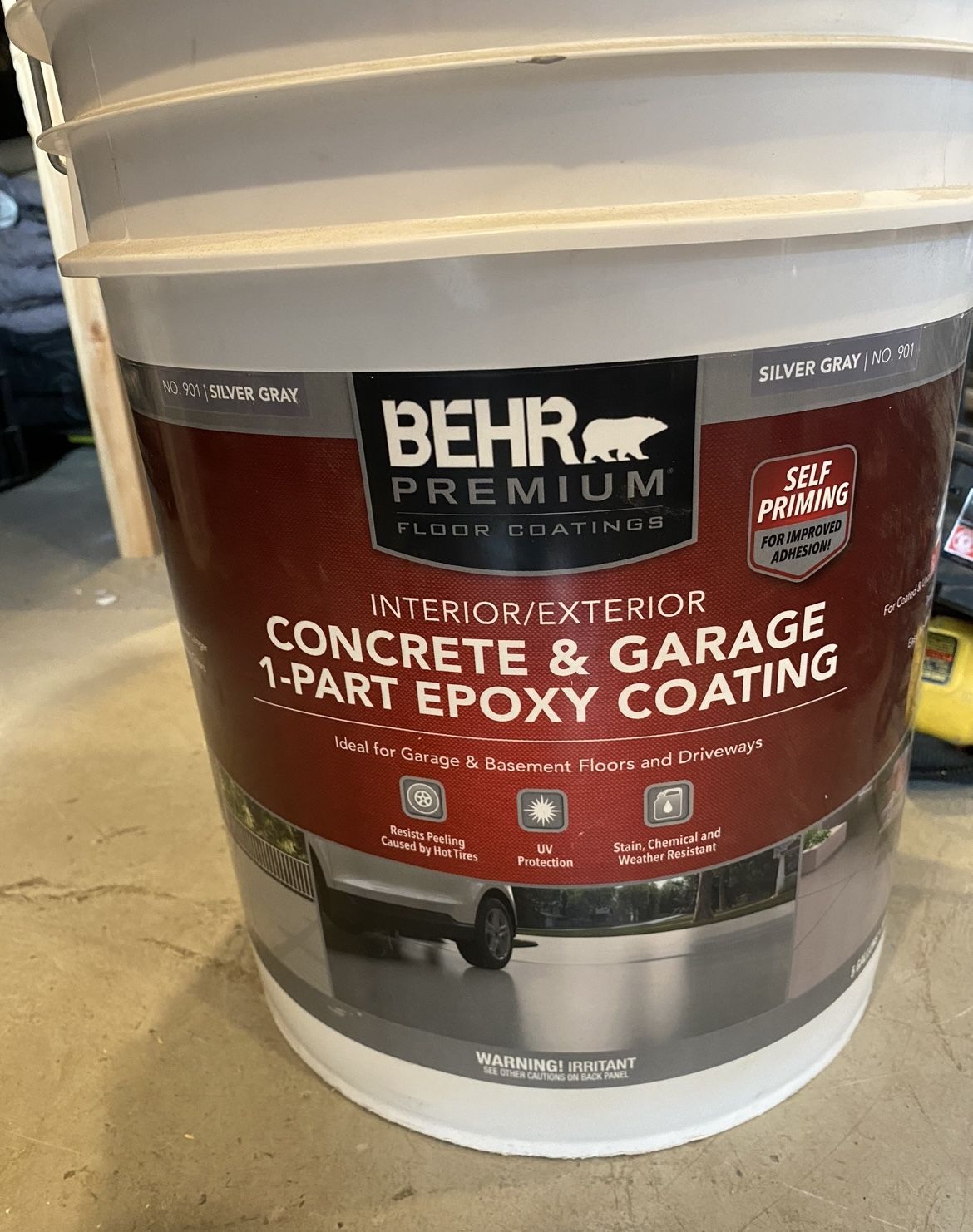 Silver Grey Behr Garage Floor Paint Colors Epoxy Coating