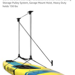 ceiling storage pulley system, kayak suspension