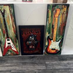 Mickey Guitar 🎸 Set Canvas Print 