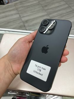 Black iPhone 16 pro max unlocked cash or $50 down