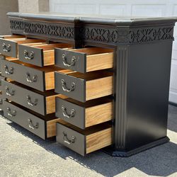 Black Dresser Solid Wood- 13 Drawers