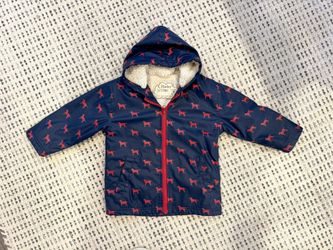 Hatley Kids Boys Girls Sherpa Lined Splash Rain Jacket Coat 3t 4t